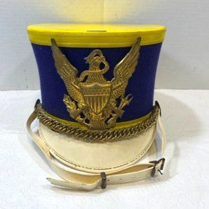 VTG Military Marching Band Shako Hat Headpiece w/War Eagle Emblem